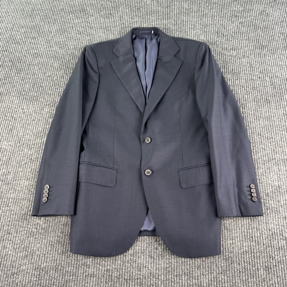 SuitSupply Suit Jacket 36 R Blue Wool Vitale Barberis Canonico Designer Italy